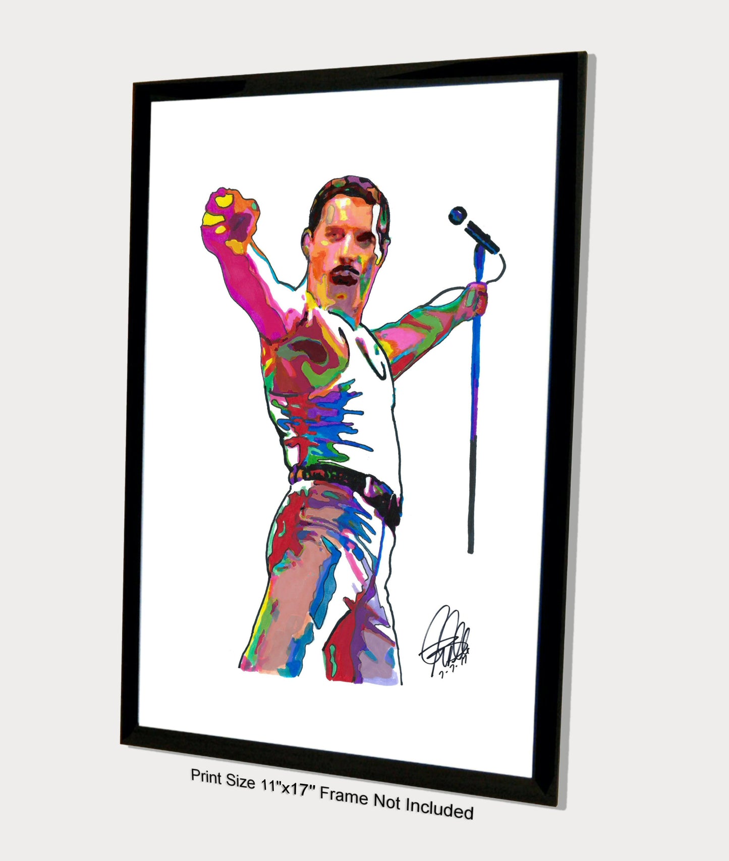 Freddie Mercury Queen Rock Music Poster Print Wall Art 11x17