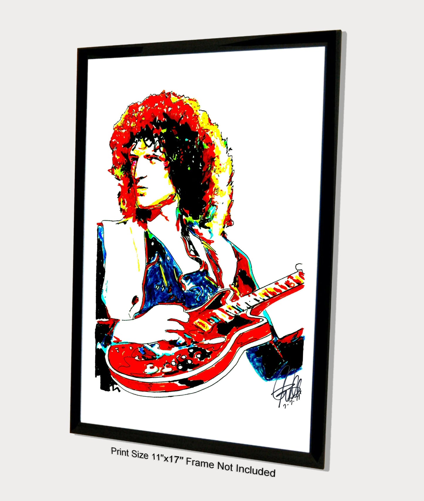 Brian May Queen Guitar Hard Rock Music Poster Print Wall Art 11x17