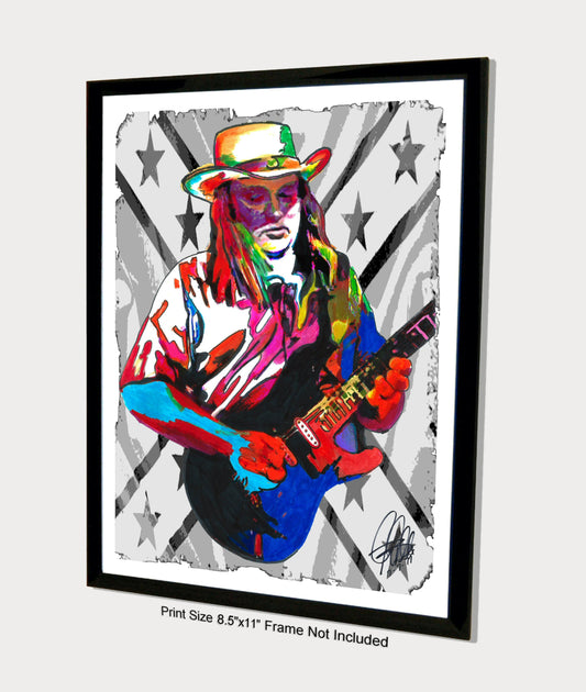 Ed King Lynyrd Skynyrd Guitar Rock Music Poster Print Wall Art 8.5x11