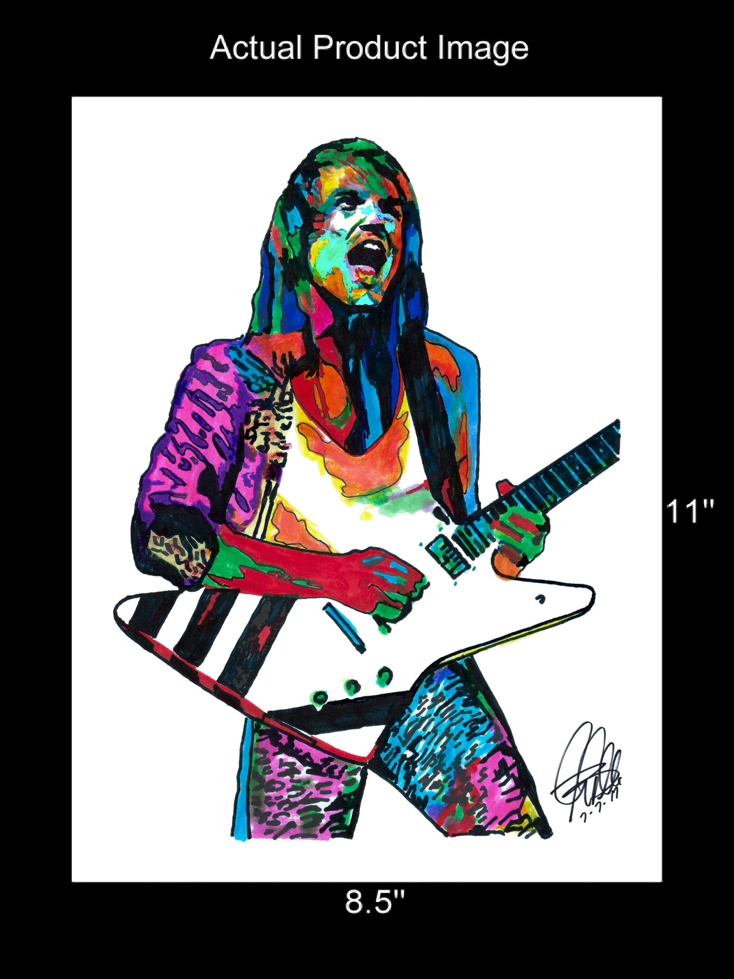 Matthias Jabs Scorpions Guitar Rock Music Poster Print Wall Art 8.5x11