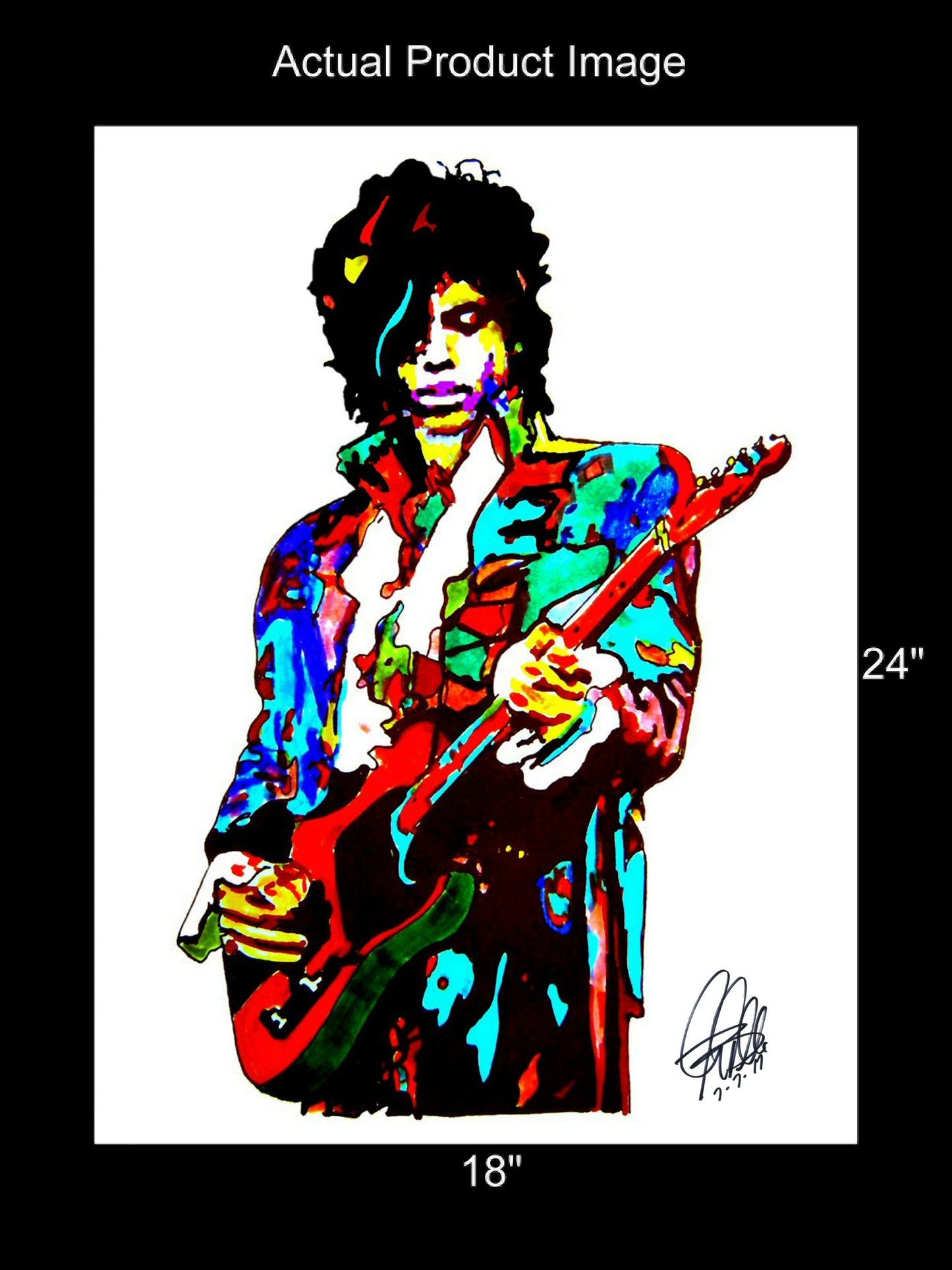 Prince Singer Guitar Pop Rock Music Poster Print Wall Art 18x24