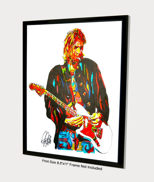 Kurt Cobain Nirvana Grunge Rock Music Poster Print Wall Art 8.5x11