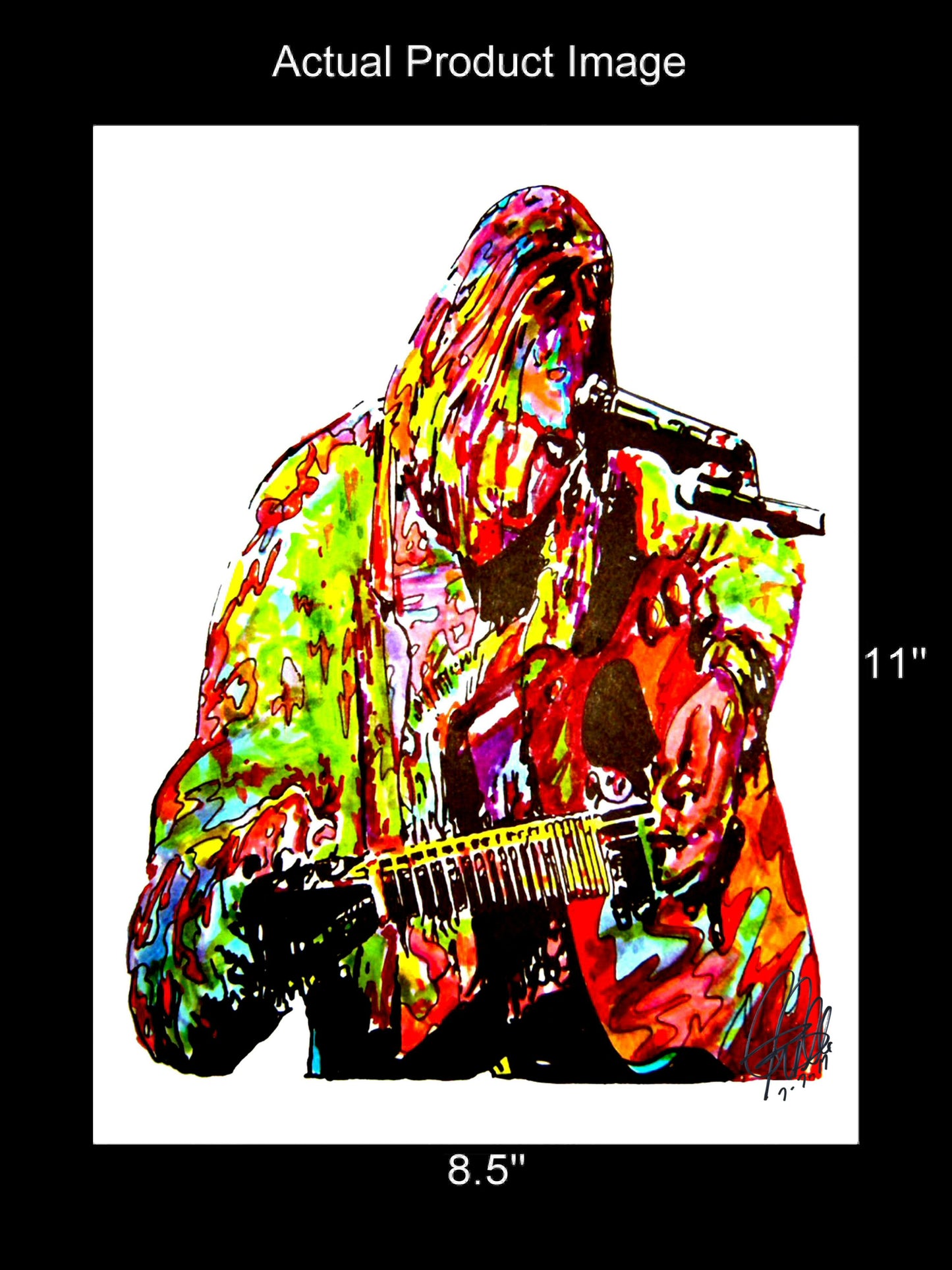Kurt Cobain Nirvana Singer Rock Music Poster Print Wall Art 8.5x11