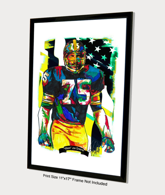 Joe Greene Pittsburgh Steelers Football Poster Print Wall Art 11x17