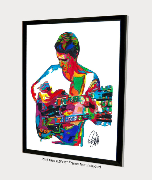 John McLaughlin Mahavishnu Orchestra Guitar Poster Print Wall Art 8.5x11