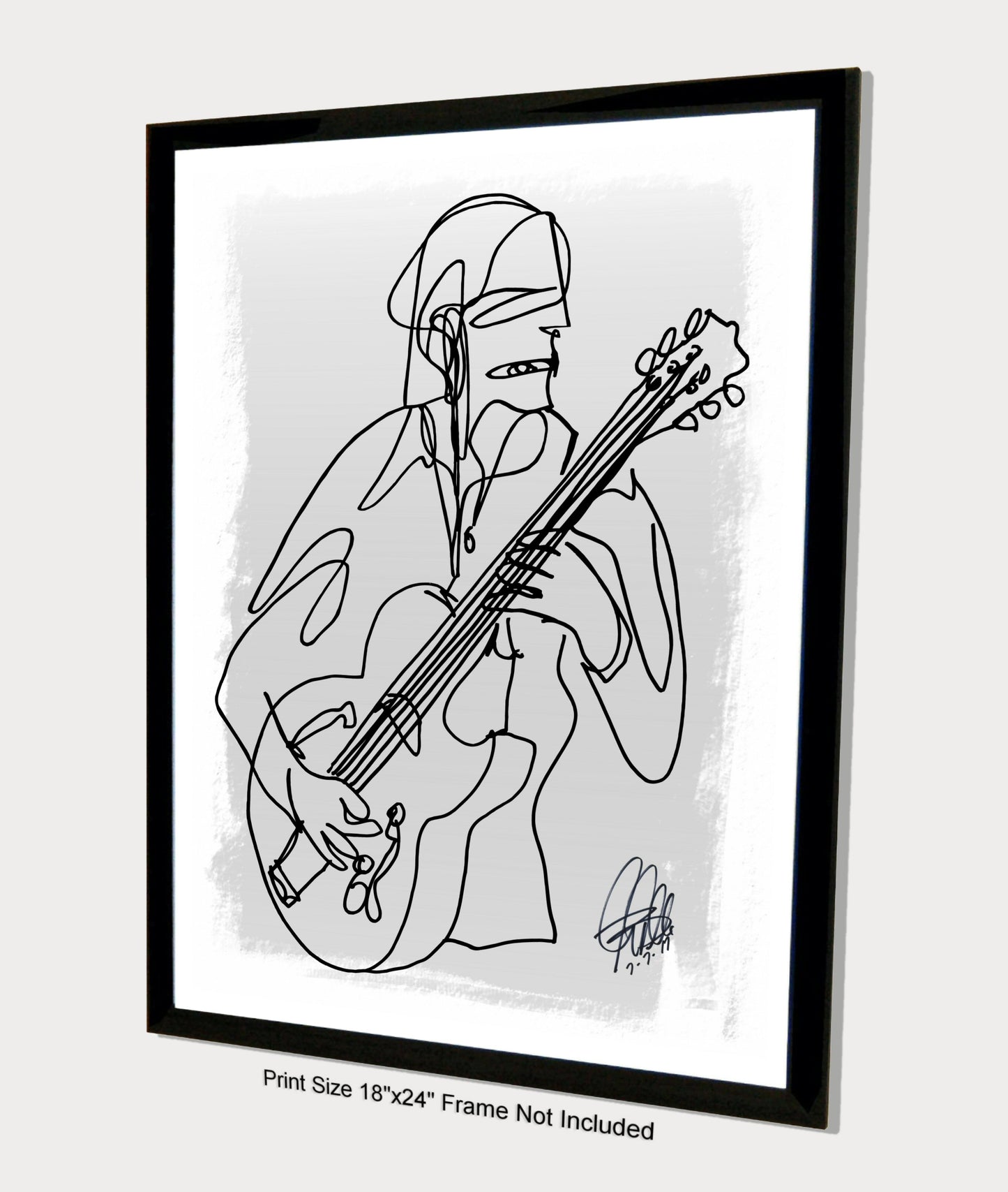 Frustrated Guitar Player Music Poster Print Wall Art 18x24