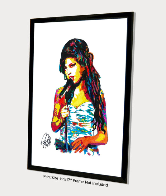 Amy Winehouse Singer Soul Music Print Poster Wall Art 11x17