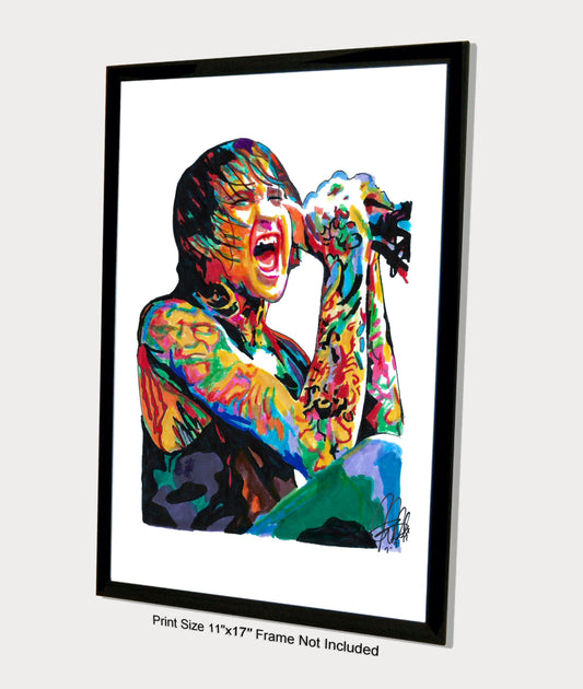 Mitch Lucker Suicide Silence Singer Deathcore Music Poster Print Wall Art 11x17