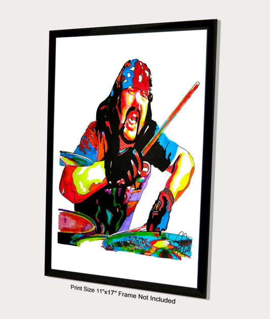 Vinnie Paul Pantera Drummer Heavy Metal Music Poster Print Wall Art 11x17