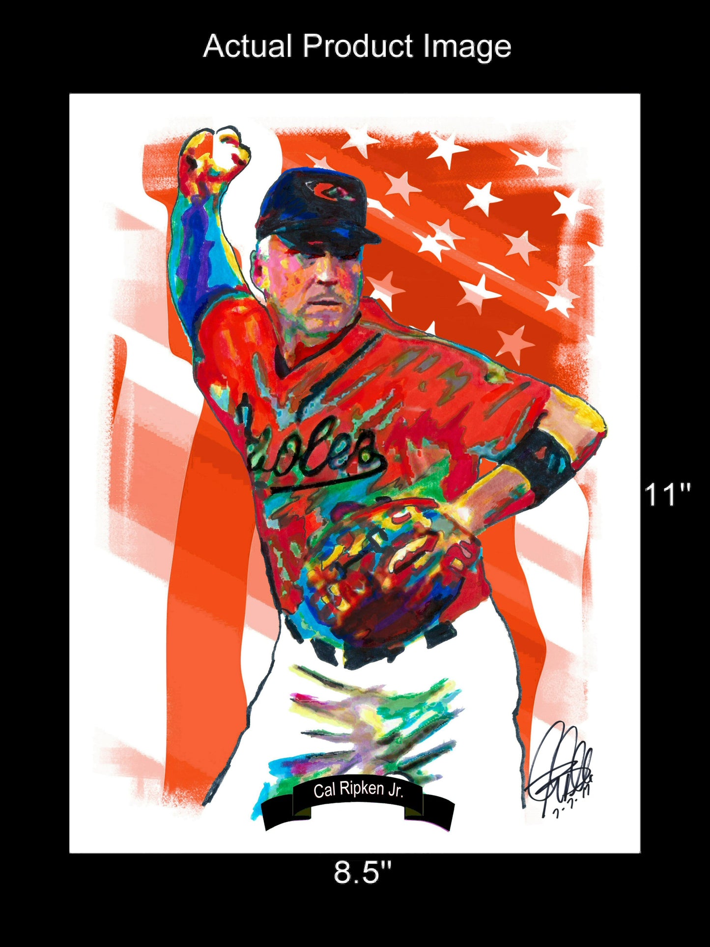 Cal Ripken Jr Baltimore Orioles Baseball Sports Poster Print Wall Art 8.5x11