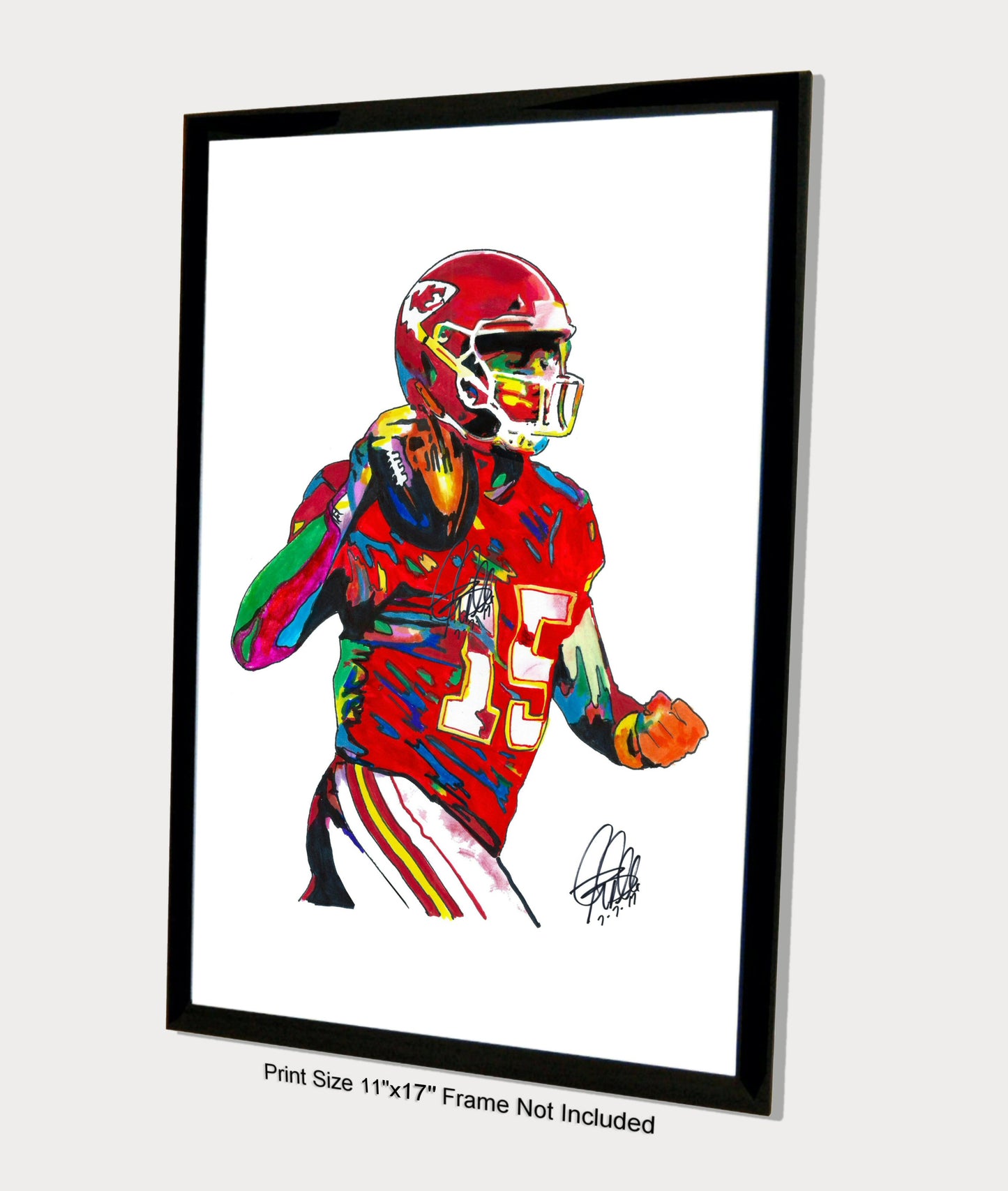 Patrick Mahomes Kansas City Chiefs Football Sports Poster Print Wall Art 11x17