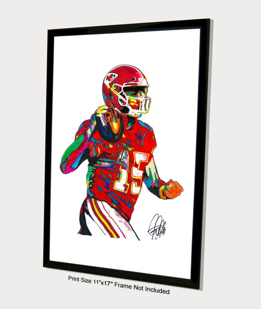 Patrick Mahomes Kansas City Chiefs Football Sports Poster Print Wall Art 11x17