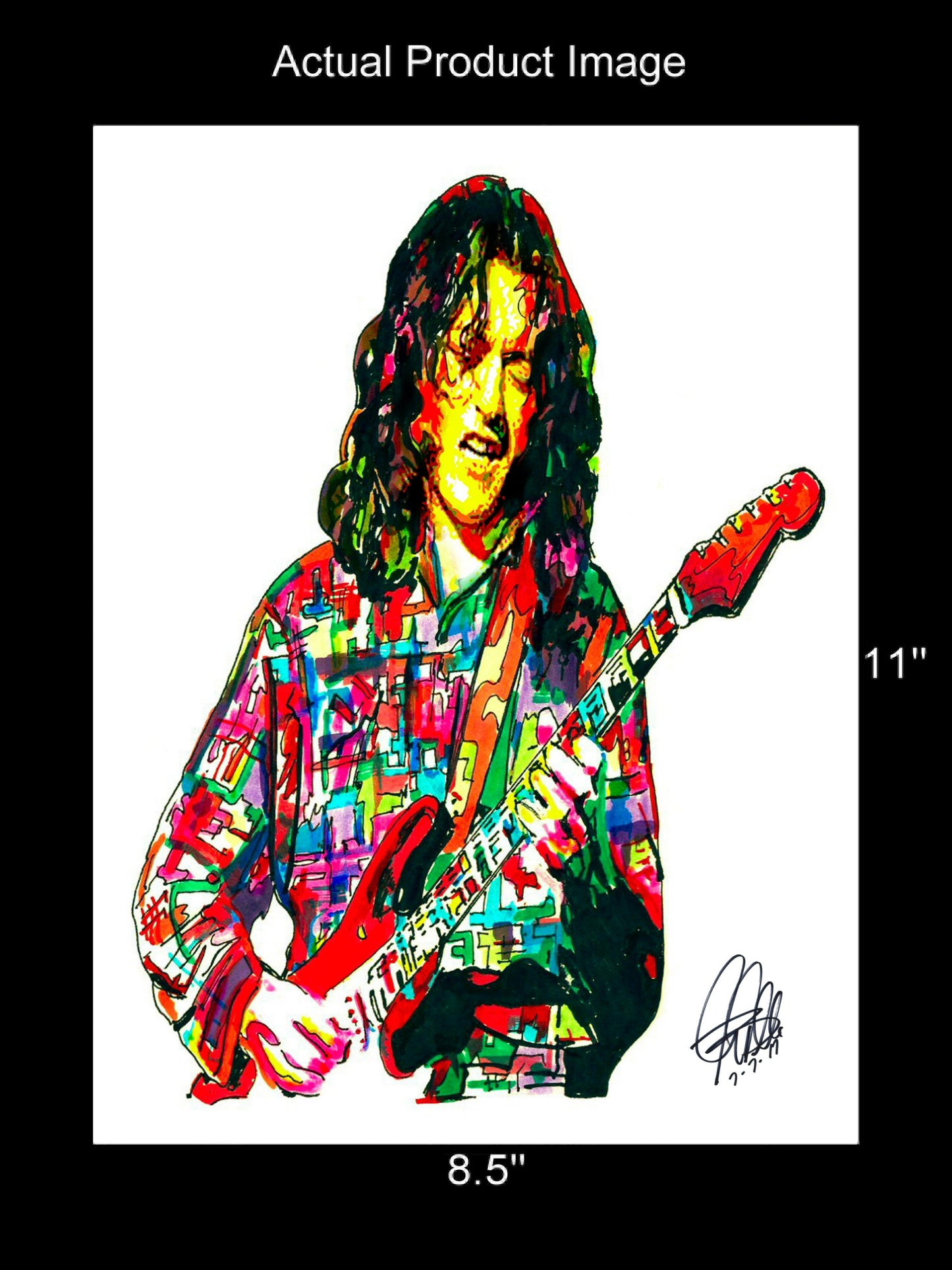 Rory Gallagher Guitar Rock Music Poster Print Wall Art 8.5x11