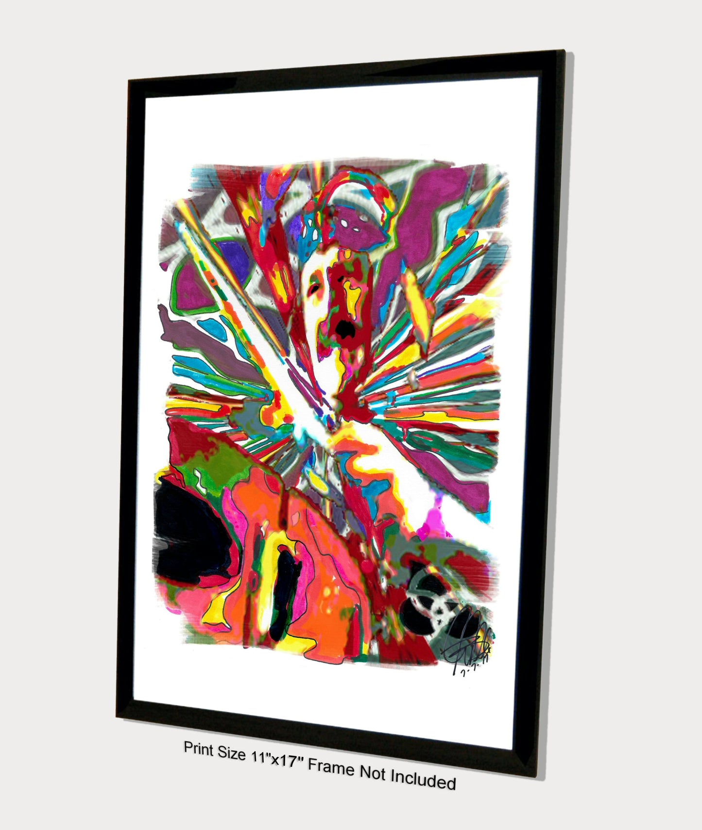 John Bonham Led Zeppelin Drums Rock Music Print Poster Wall Art 11x17