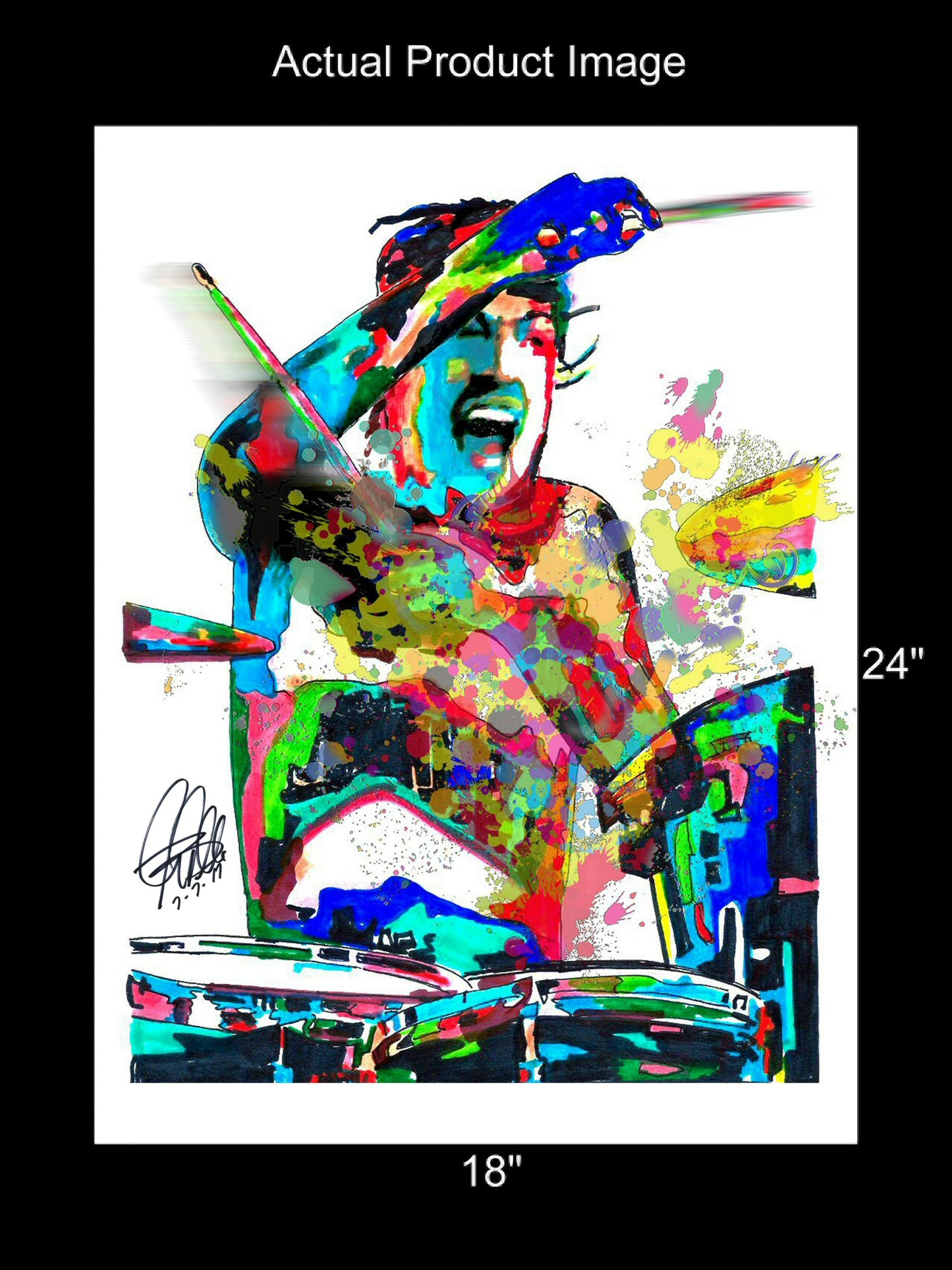 Tommy Lee Motley Crue Drums Heavy Metal Rock Music Poster Print Wall Art 18x24