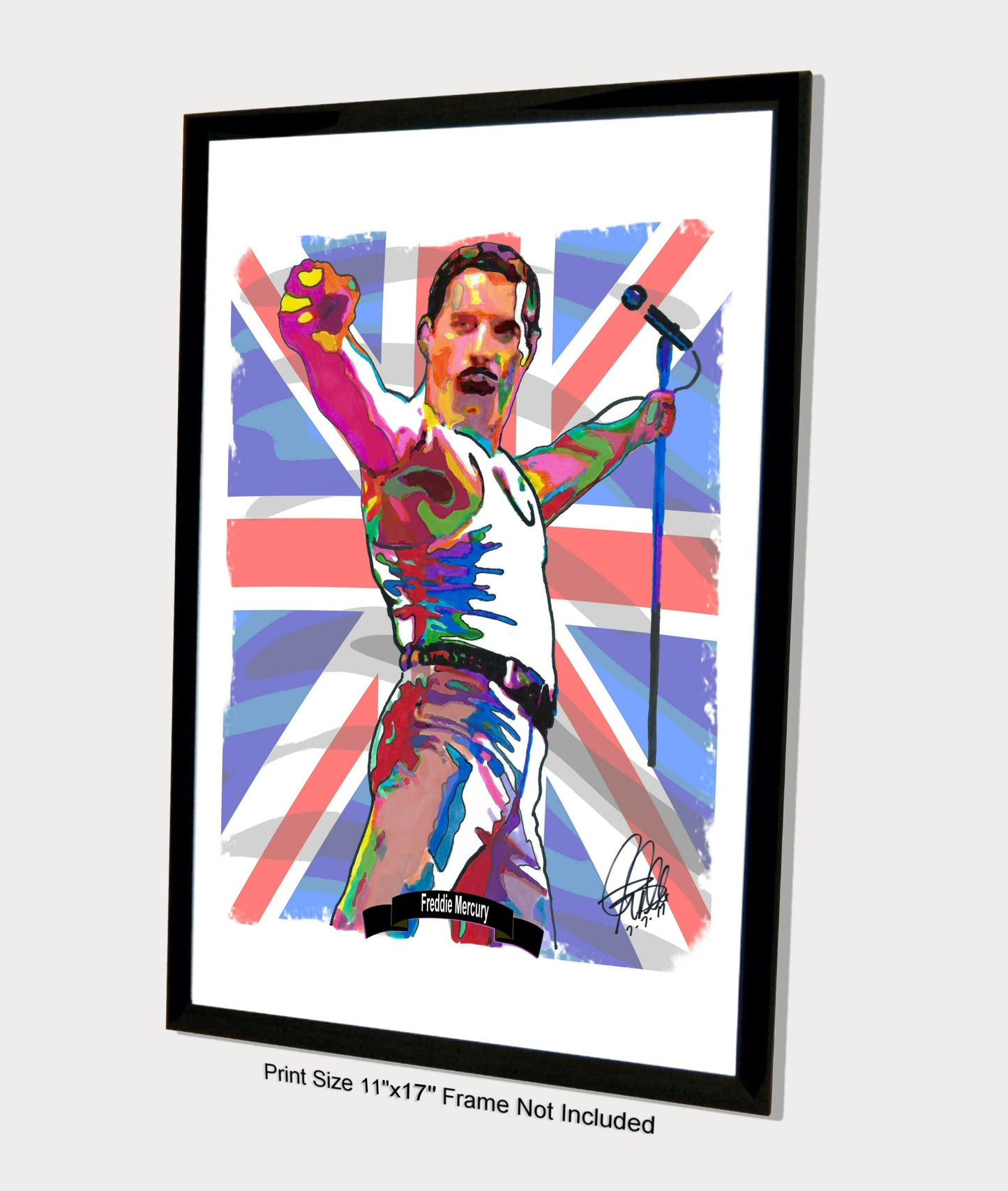 Freddie Mercury Queen Hard Rock Music Poster Print Wall Art 11x17