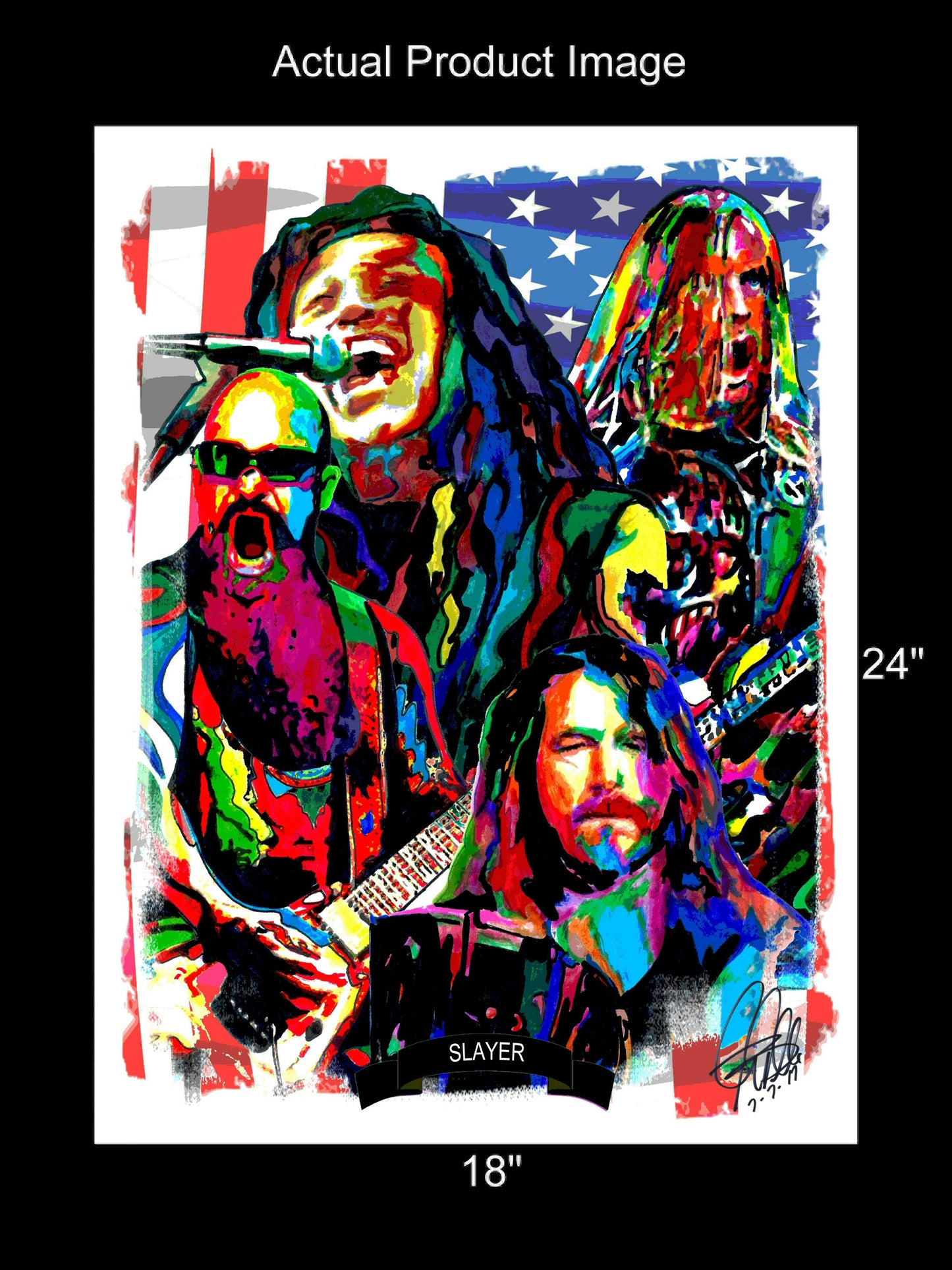 Slayer Heavy Metal Music Poster Print Wall Art 18x24