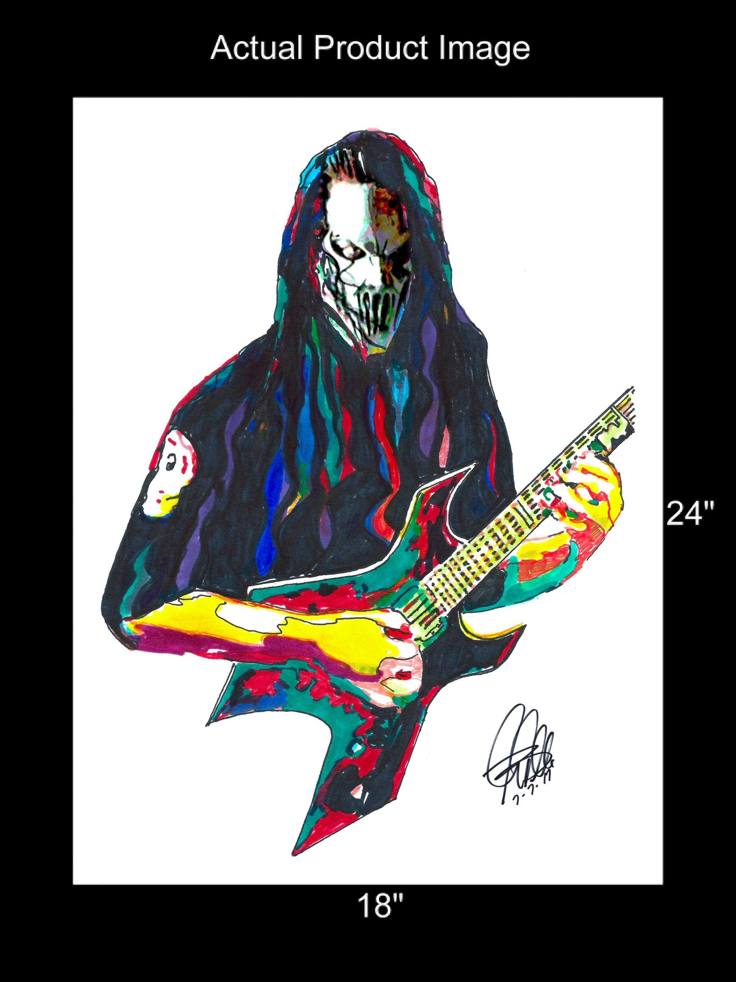 Mick Thomson Slipknot Guitar Heavy Metal Music Poster Print Wall Art 18x24