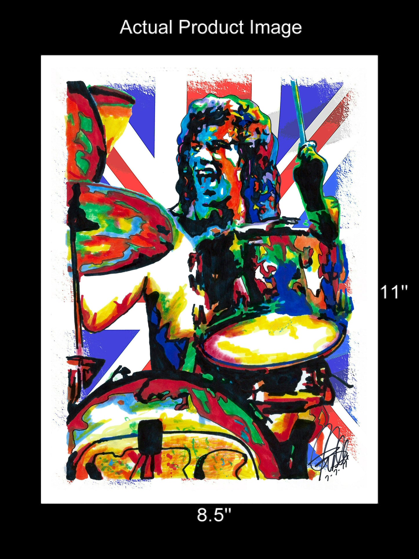 Bill Bruford Yes Drummer Progressive Rock Music Poster Print Wall Art 8.5x11