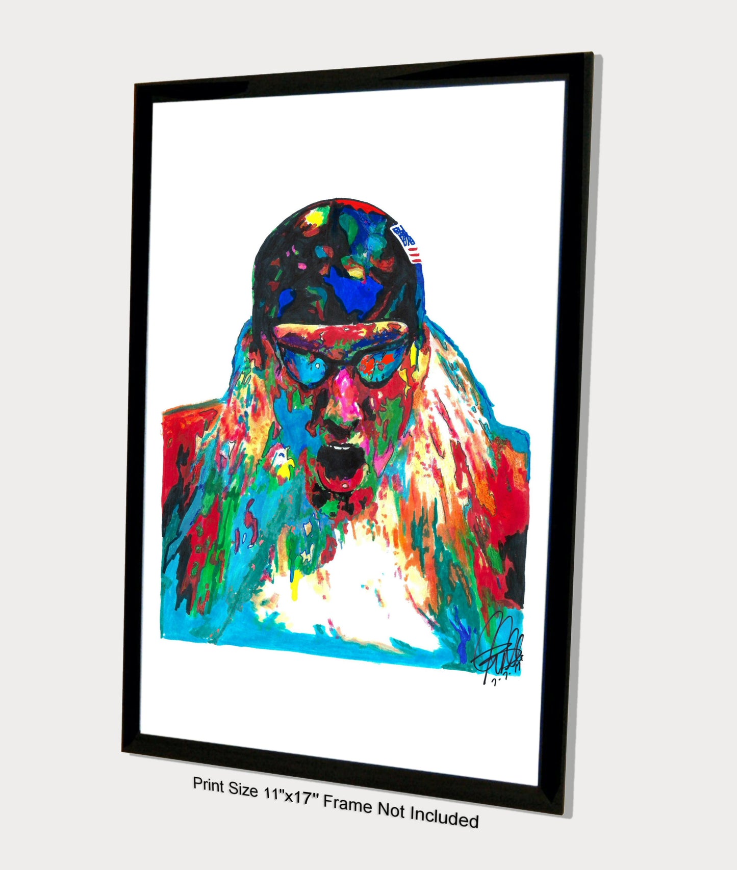 Michael Phelps Swimmer Summer Olympics Poster Print Wall Art 11x17