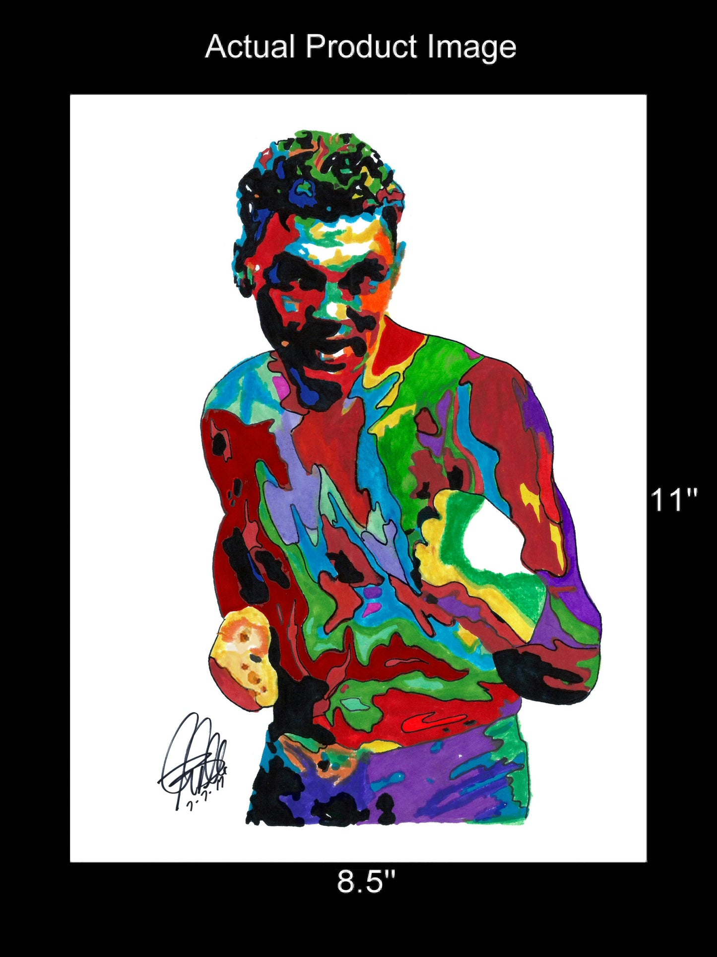 Jack Dempsey Boxing Sports Poster Print Wall Art 8.5x11