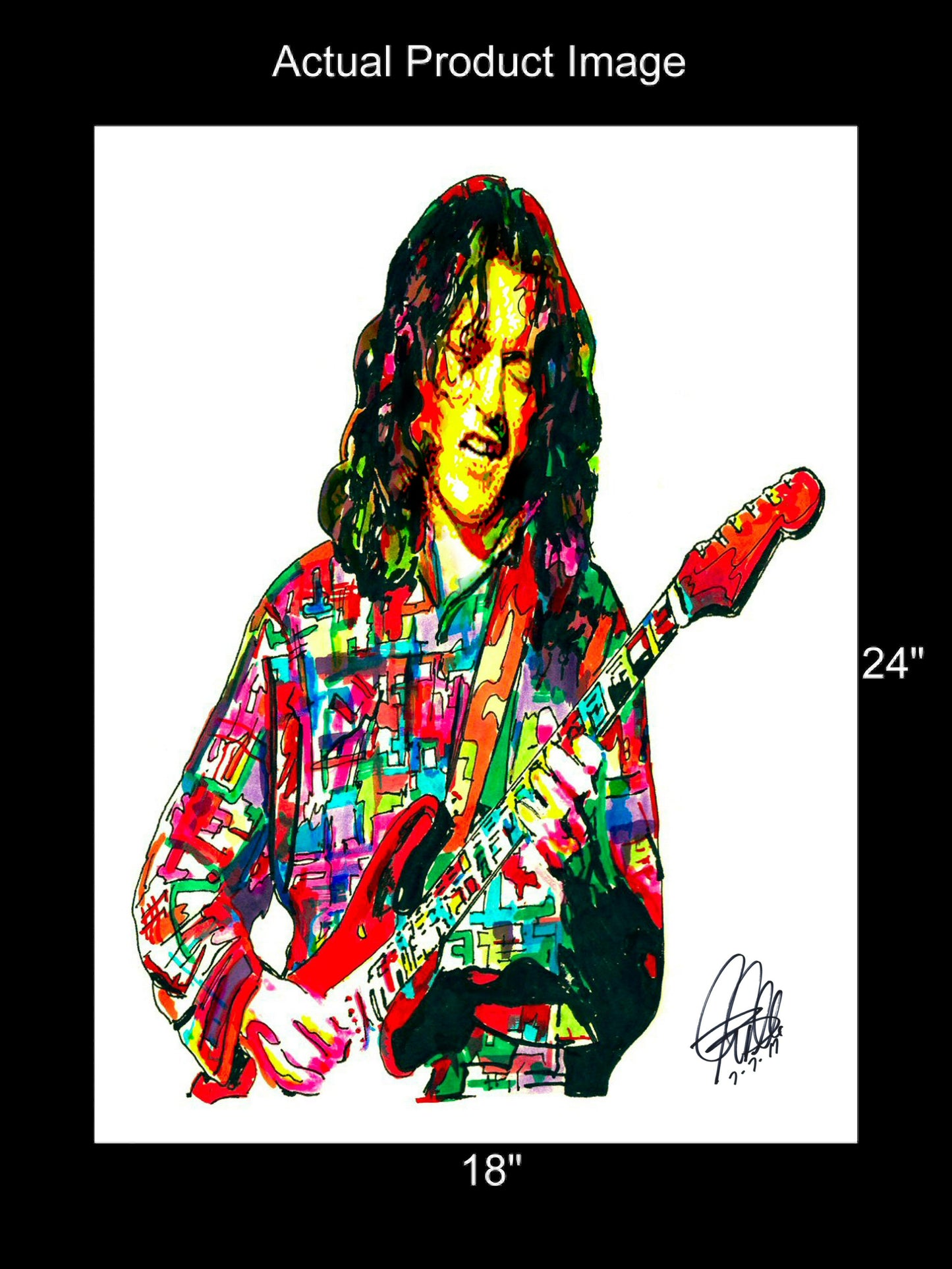 Rory Gallagher Guitar Rock Music Poster Print Wall Art 18x24