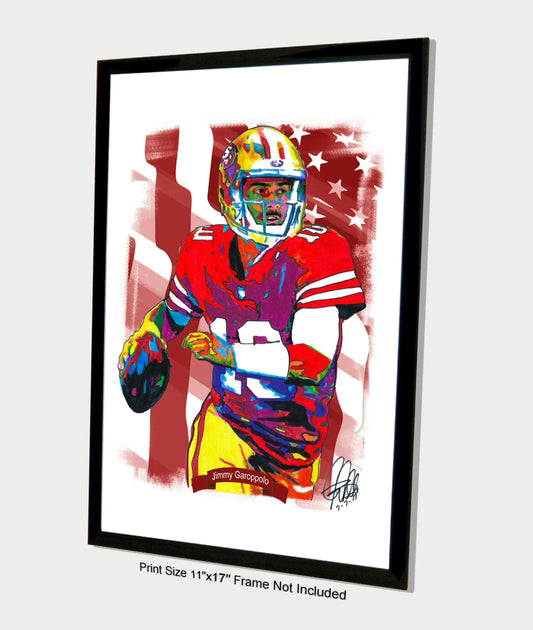 Jimmy Garoppolo San Francisco 49ers Football Poster Print Wall Art 11x17