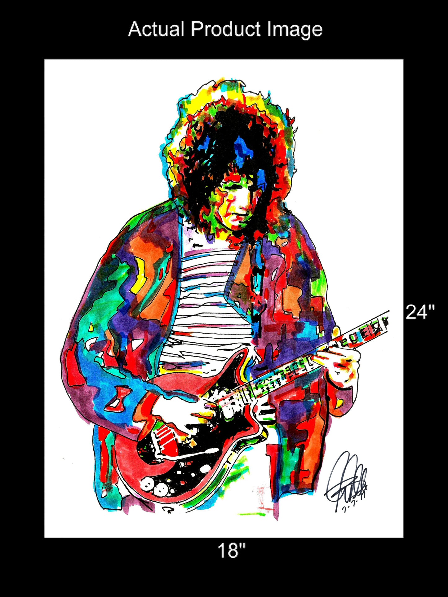 Brian May Queen Guitar Rock Music Poster Print Wall Art 18x24