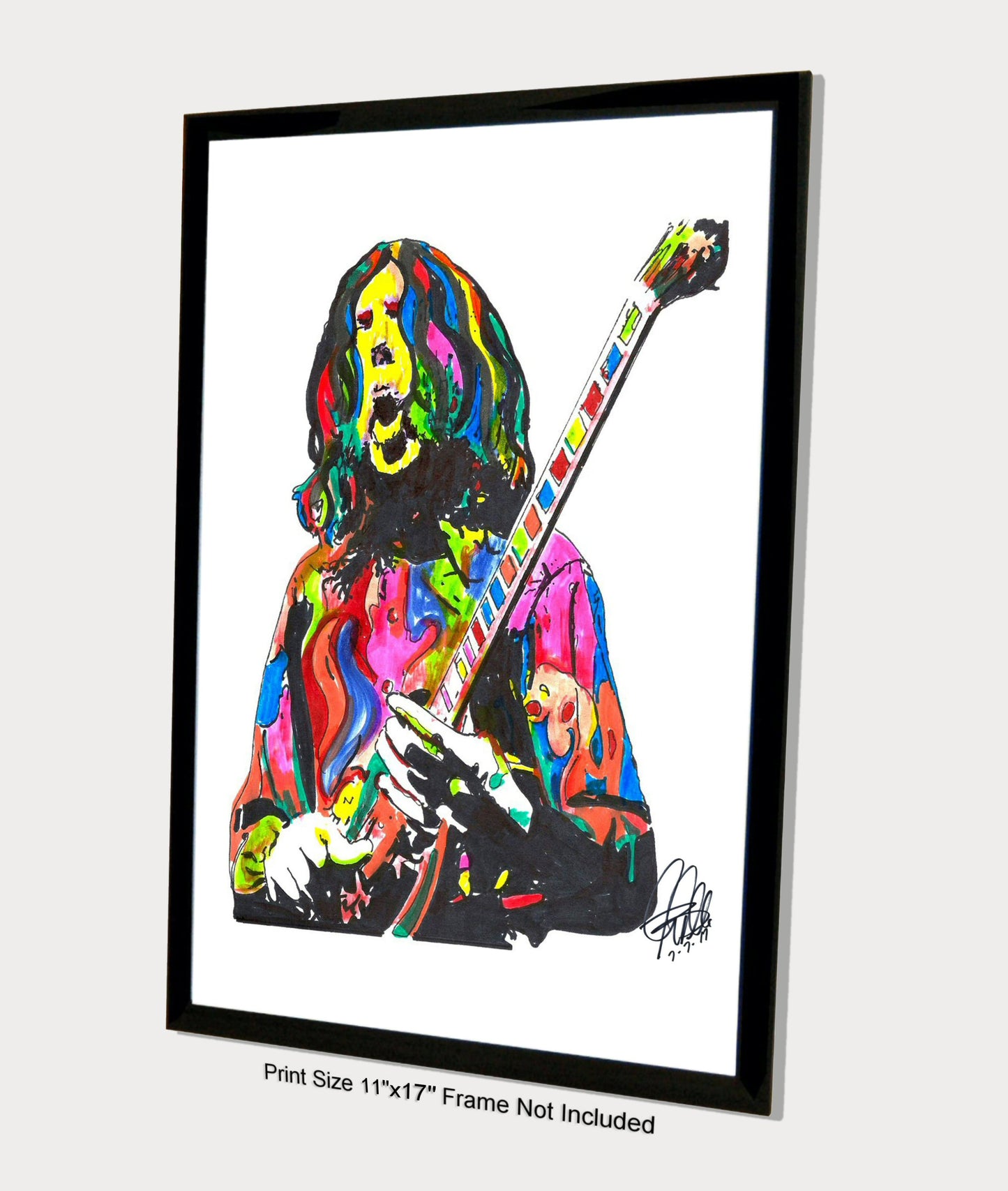 Duane Allman Guitar Southen Rock Blues Music Print Poster Wall Art 11x17