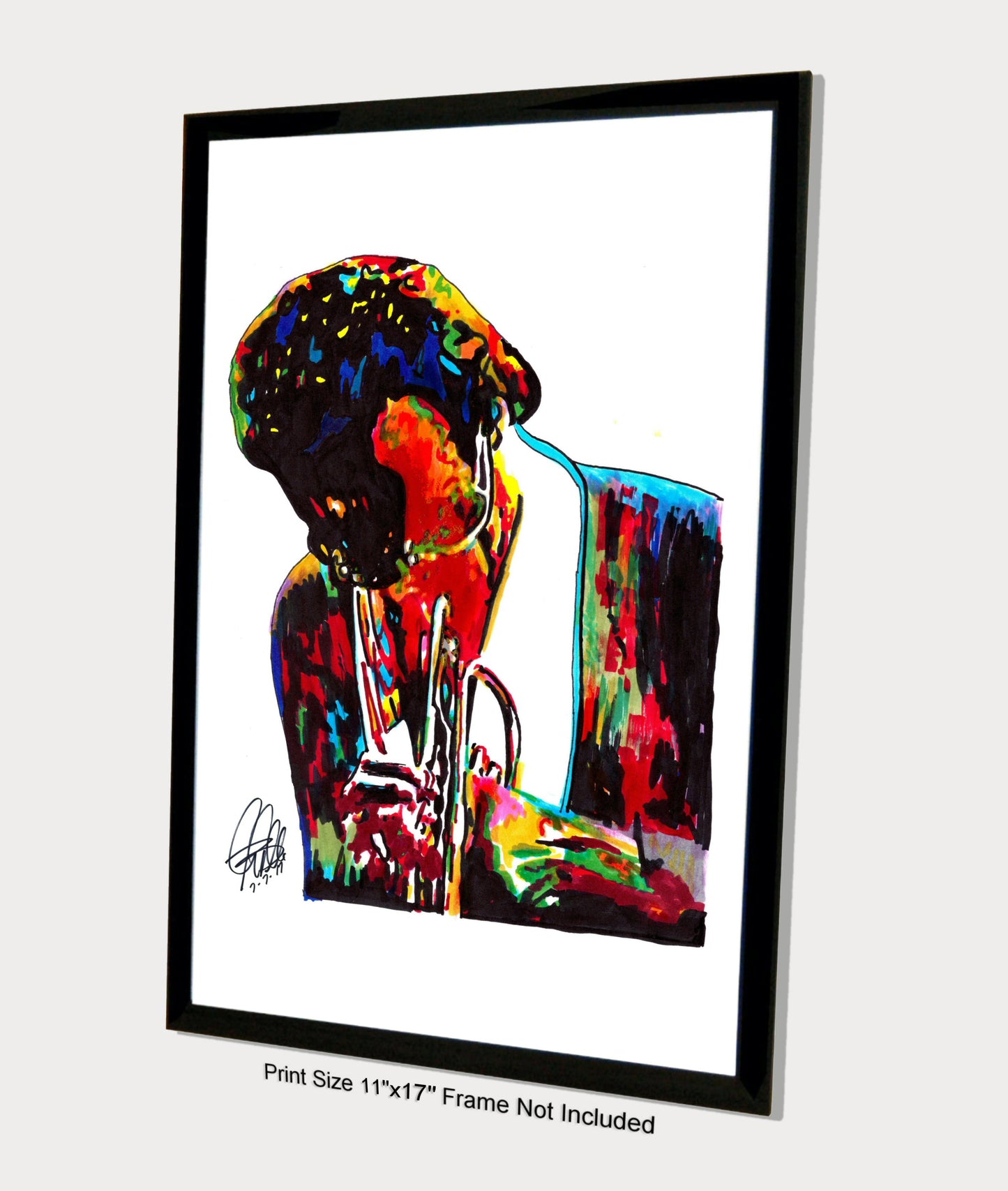 Miles Davis Trumpet Jazz Music Poster Print Wall Art 11x17