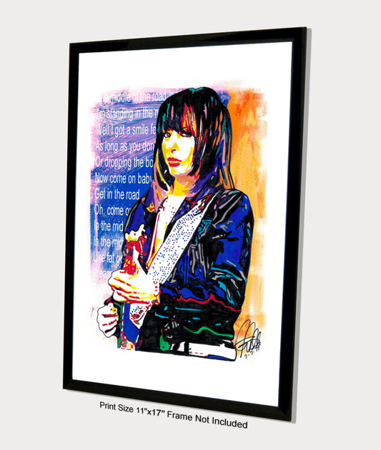 Chrissie Hynde The Pretenders New Wave Rock Music Poster Print Wall Art 11x17