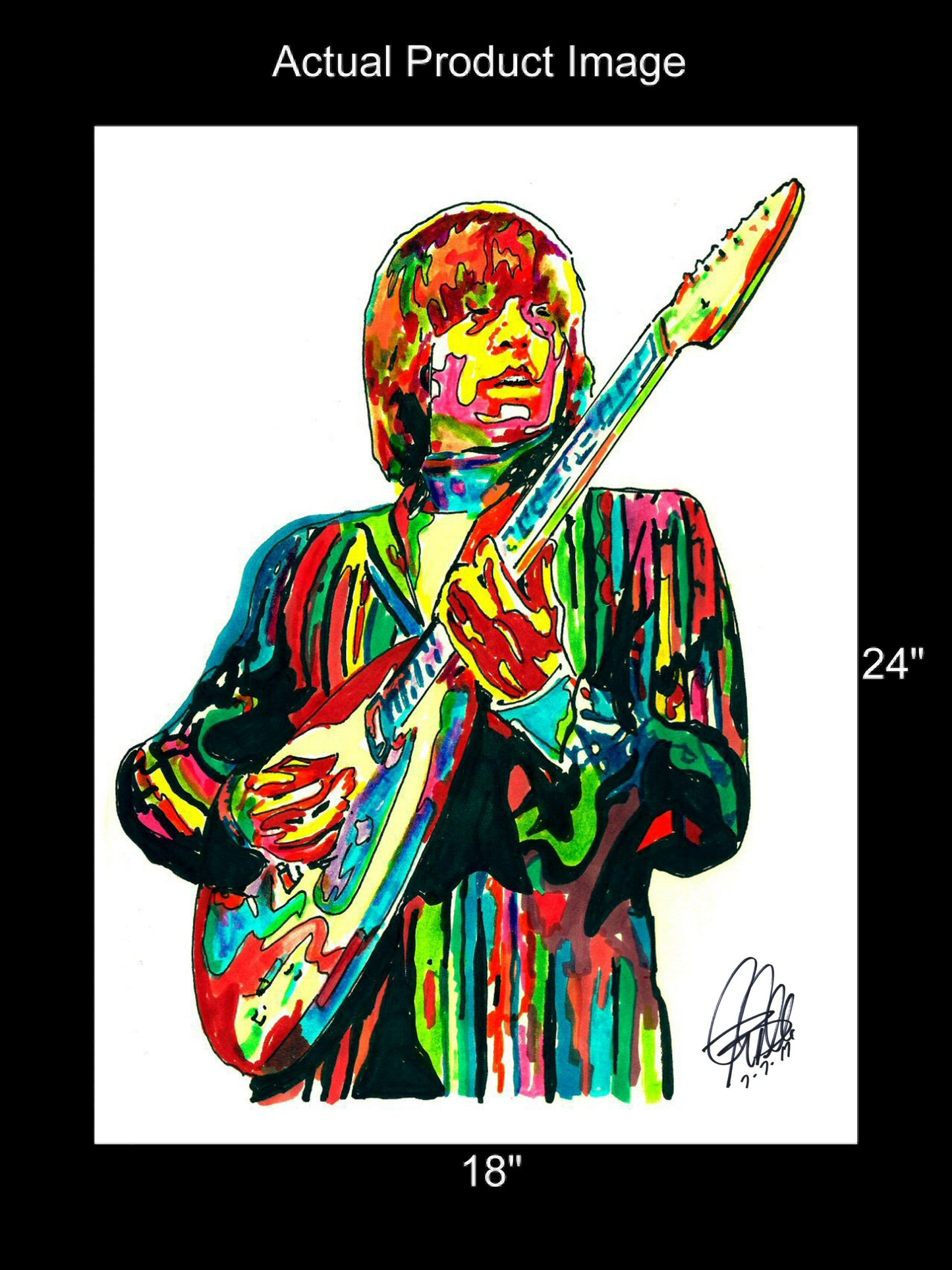 Brian Jones Guitar Hard Rock Music Poster Print Wall Art 18x24