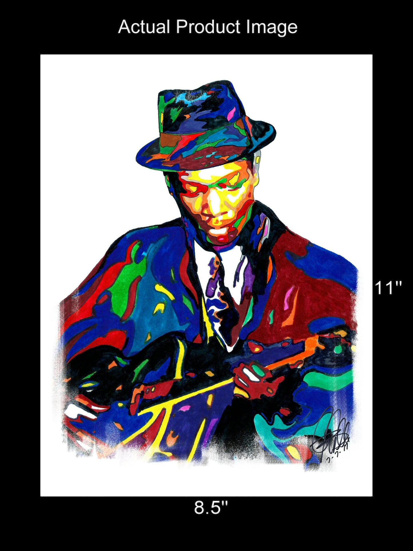 Charlie Christian Guitar Jazz Music Poster Print Wall Art 8.5x11