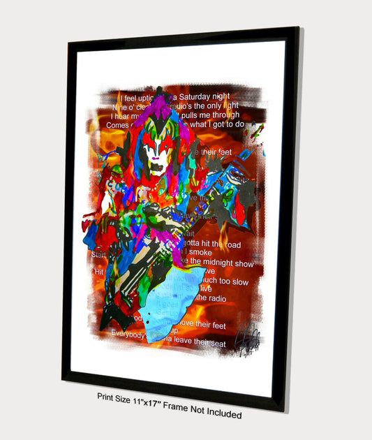 Gene Simmons Kiss Bass Rock Music Poster Print Wall 11x17