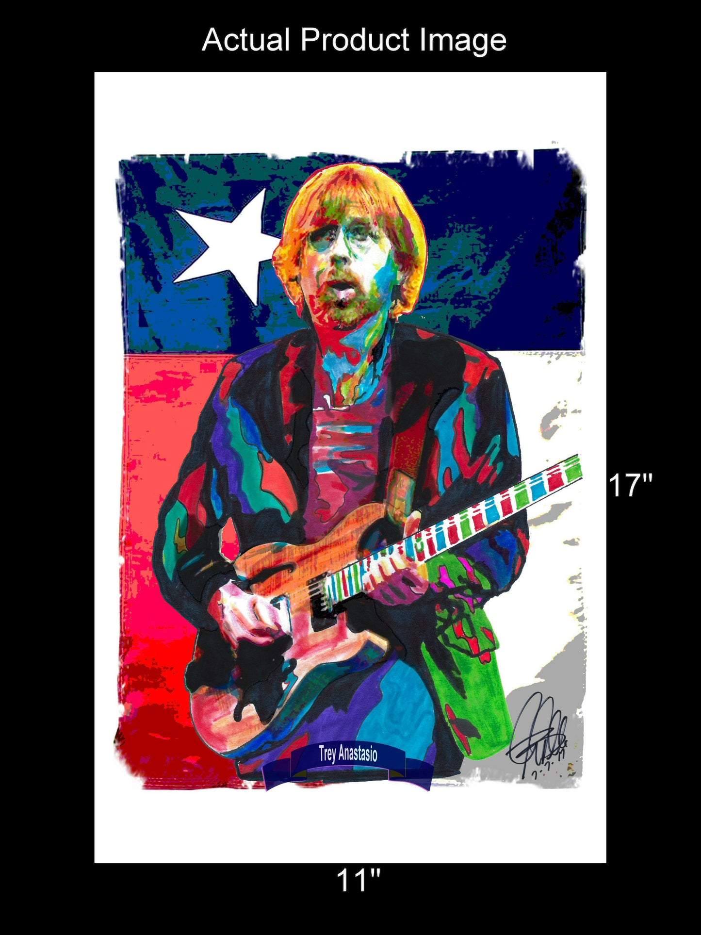 Trey Anastasio Phish Singer Guitar Rock Music Poster Print Wall Art 11x17