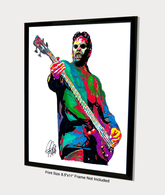 Paul Gray Slipknot Bass Heavy Metal Rock Music Poster Print Wall Art 8.5x11