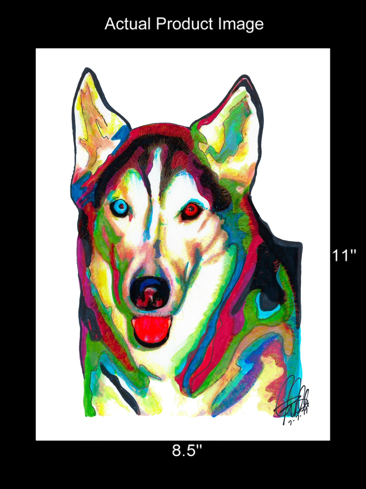 Siberian Husky Alaska Sled Dog Pet Poster Print Wall Art 8.5x11