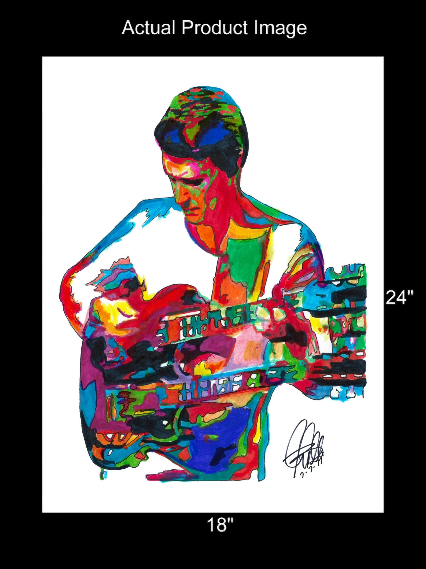 John McLaughlin Mahavishnu Orchestra Guitar Poster Print Wall Art 18x24