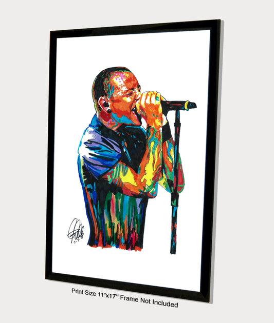 Chester Bennington Linkin Park Rock Music Poster Print Wall Art 11x17
