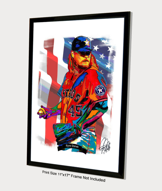 Ryne Stanek Houston Astros Baseball Sports Print Poster Wall Art 11x17