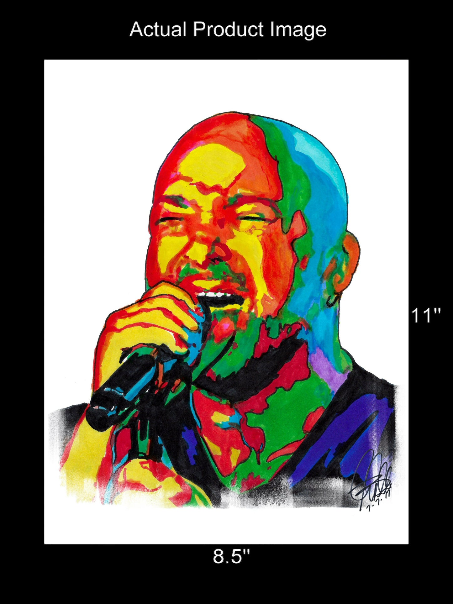 David Draiman Disturbed Singer Rock Metal Music Poster Print Wall Art 8.5x11