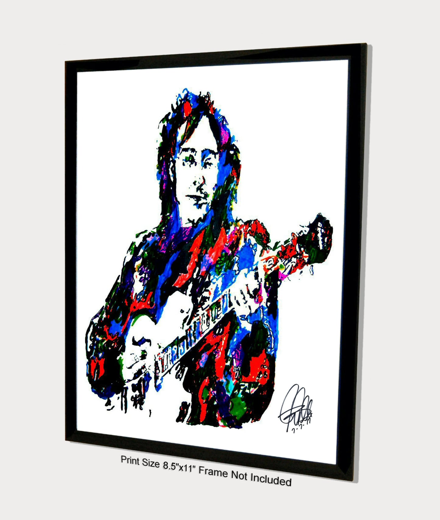 John Lennon The Beatles Singer Guitar Music Print Poster Wall Art 8.5x11