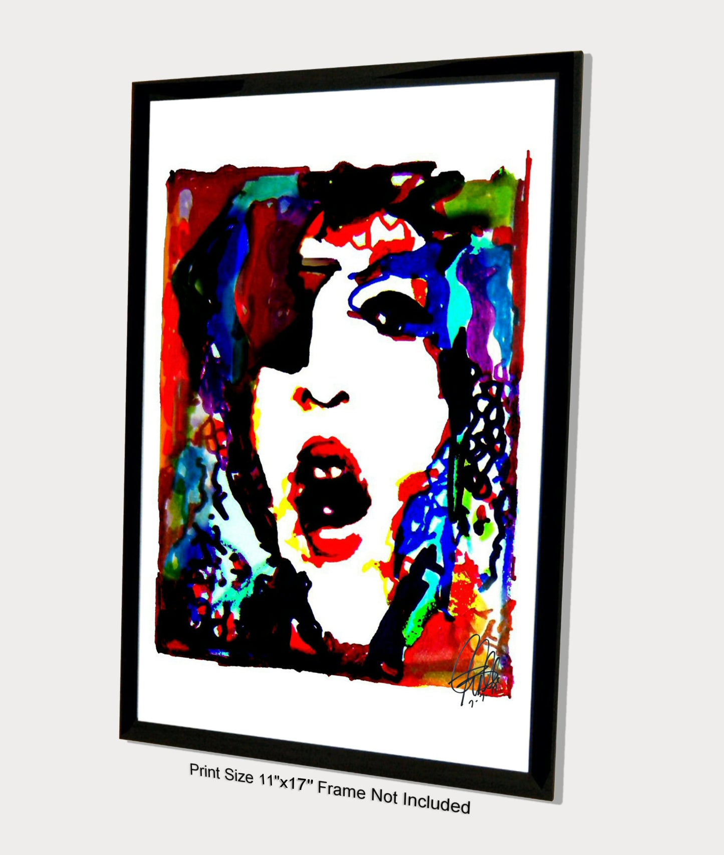 Paul Stanley Kiss Guitar Hard Rock Music Poster Print Wall Art 11x17