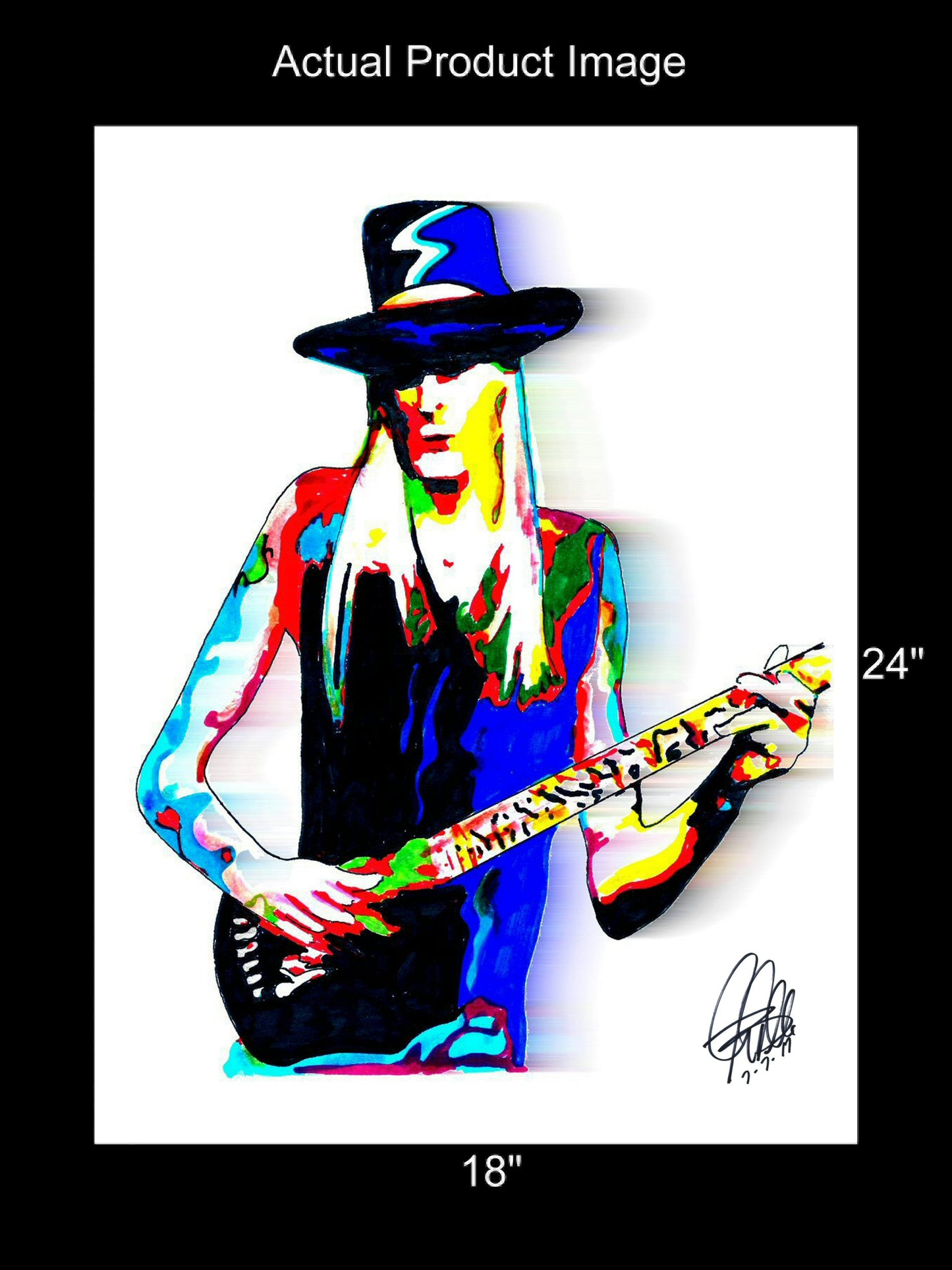 Johnny Winter Guitar Blues Rock Music Poster Print Wall Art 18x24