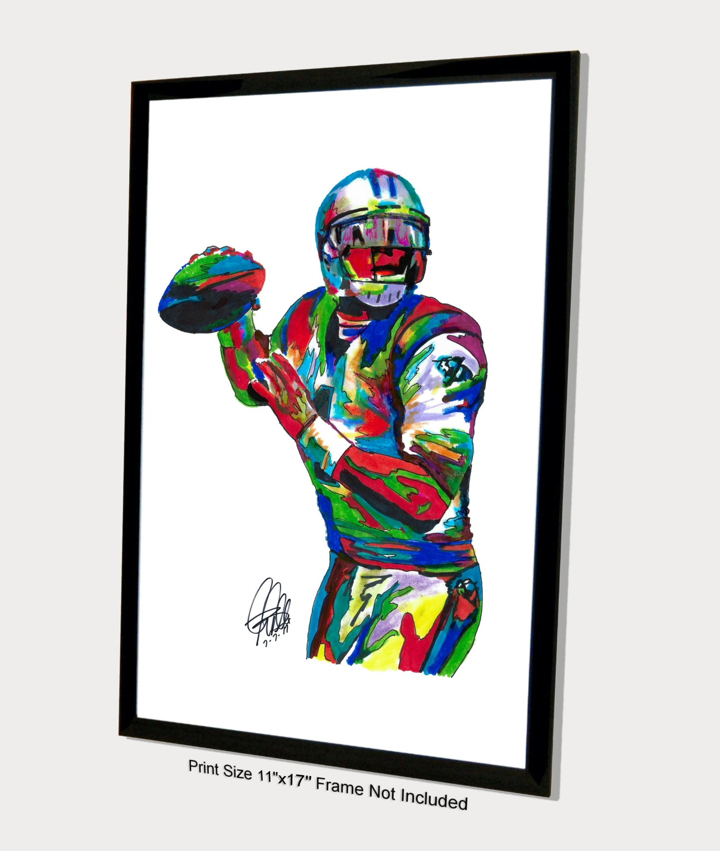 Cam Newton Carolina Panthers QB Football Sports Poster Print Wall Art 11x17