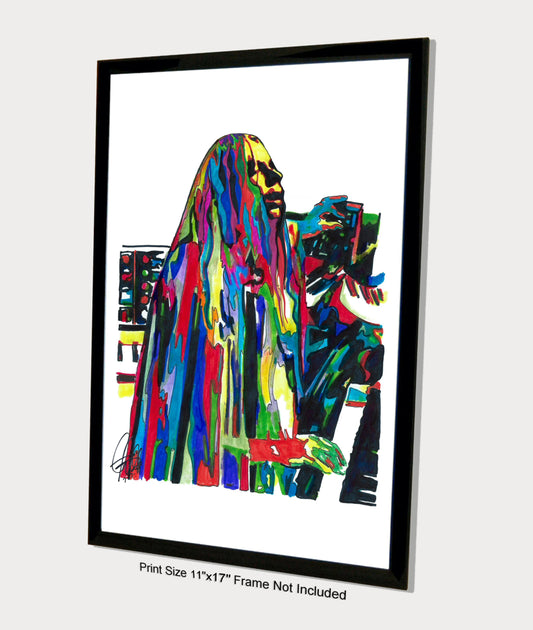 Rick Wakeman Yes Piano Rock Music Poster Print Wall Art 11x17