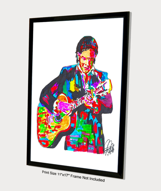 Johnny Cash Vocals Guitar Country Music Poster Print Wall Art 11x17