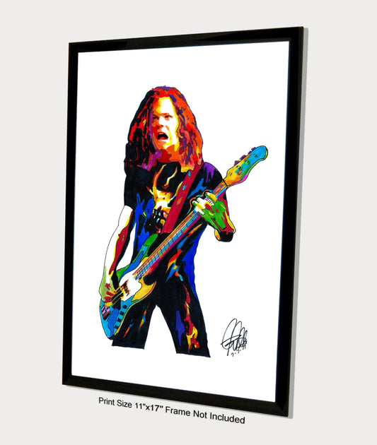 Jason Newsted Metallica Bass Guitar Rock Music Poster Print Wall Art 11x17