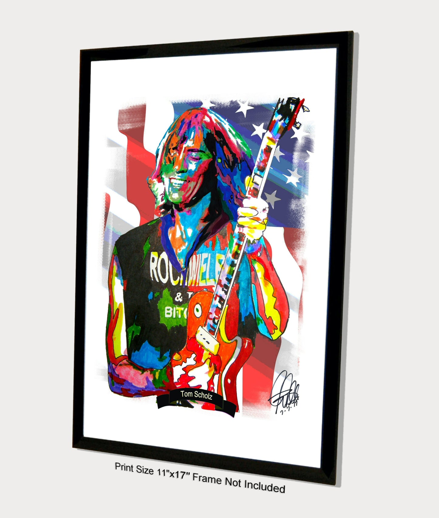 Tom Scholz Boston Guitar Hard Rock Music Print Poster Wall Art 11x17