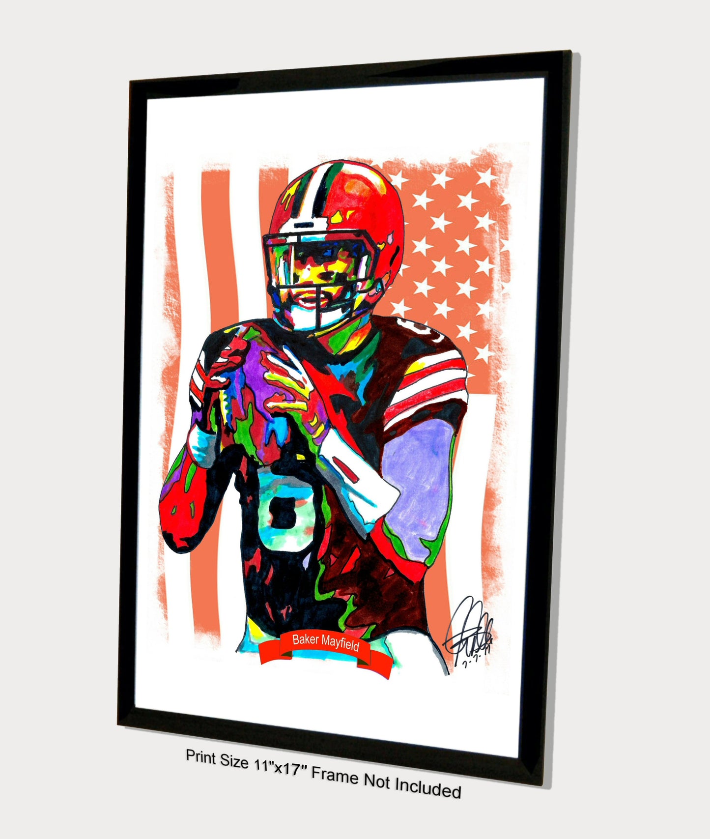 Baker Mayfield Cleveland Browns Football Sports Poster Print Wall Art 11x17